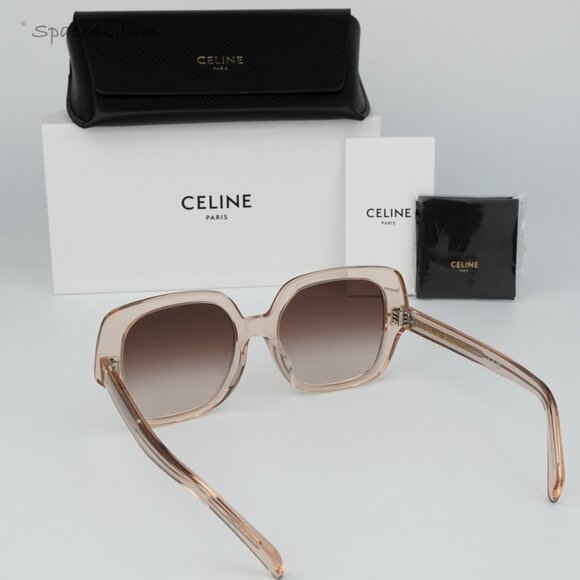 BRAND NEW Celine CL40241F 72F Transparent Pink Brown Gradient Women Sunglasses - Picture 4 of 7